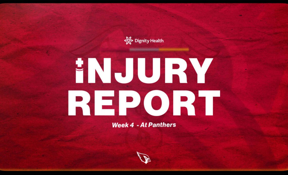 Injury Report: Week 4 At Panthers