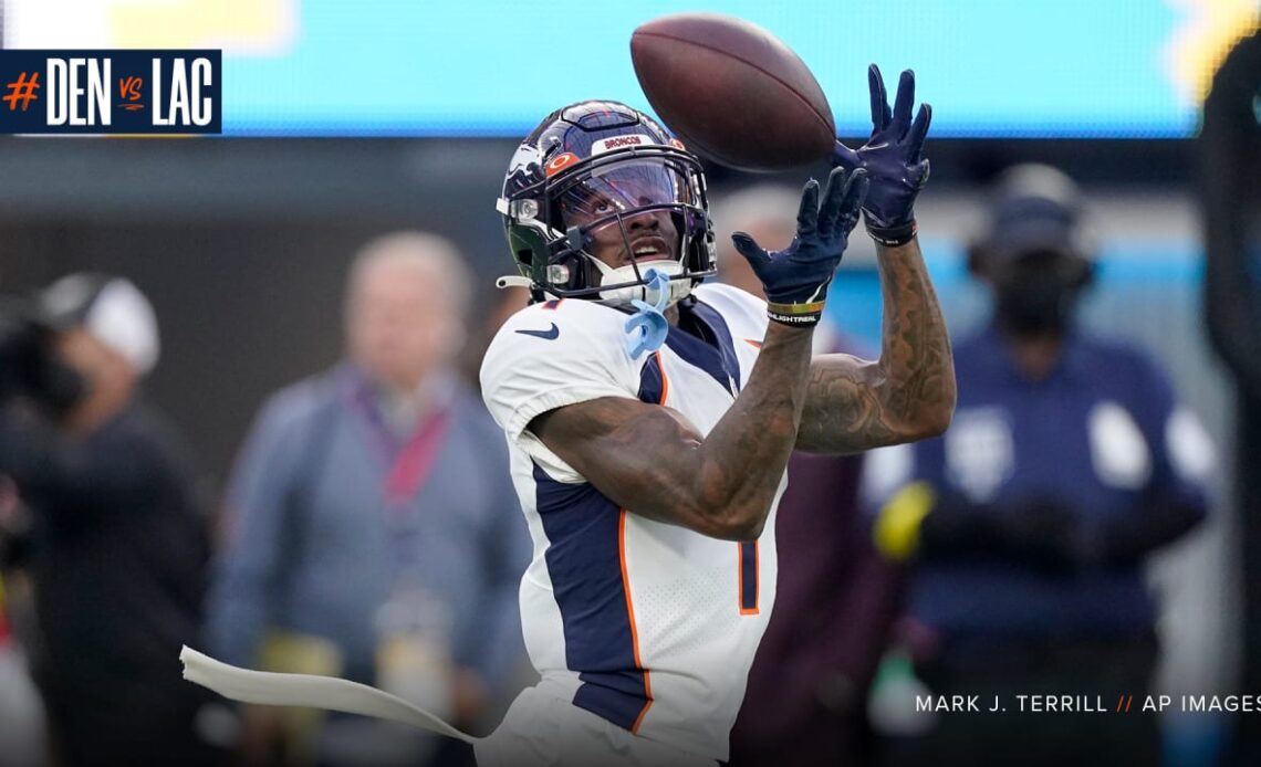 KJ Hamler catches 47-yard bomb from Russell Wilson | Broncos at Chargers