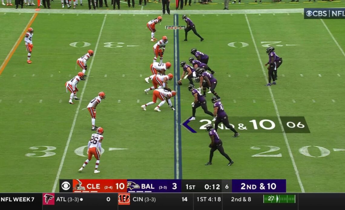 Myles Garrett escapes his blocker at perfect time to sack Lamar Jackson