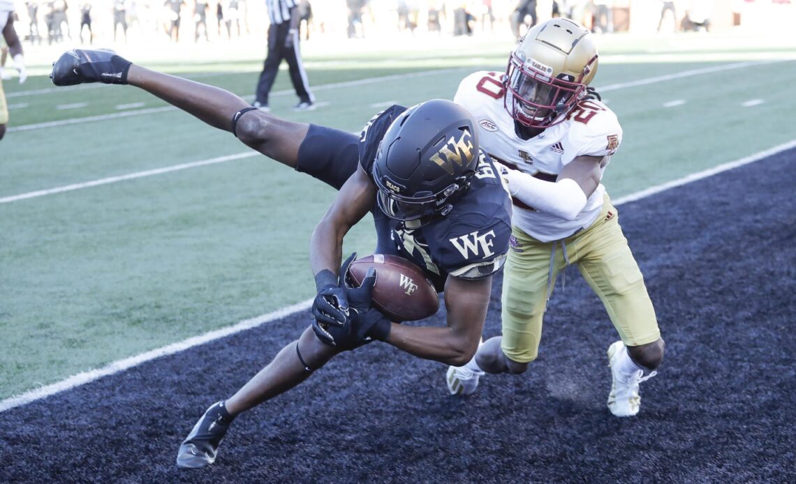 No. 13 Wake Forest Bullies BC as Hartman Accounts for 6 TDs