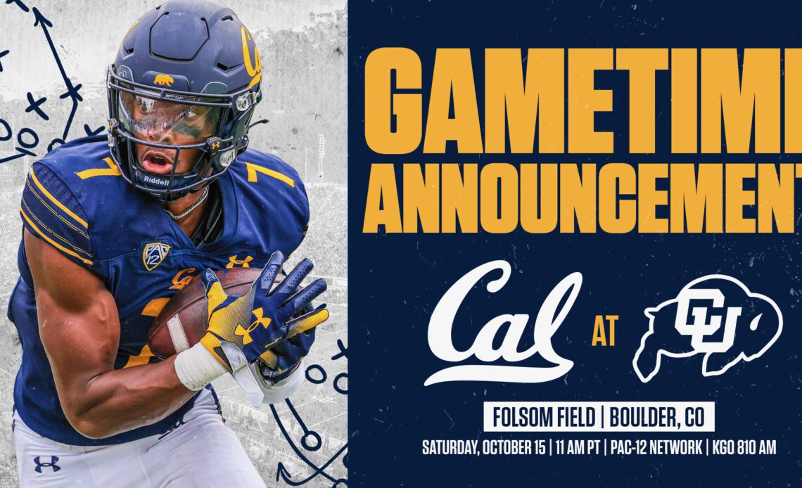 October 15 Cal-Colorado Game At 11 AM PT