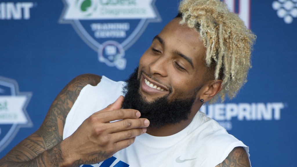 Odell Beckham Jr. dropped by New York Giants’ facility on Monday