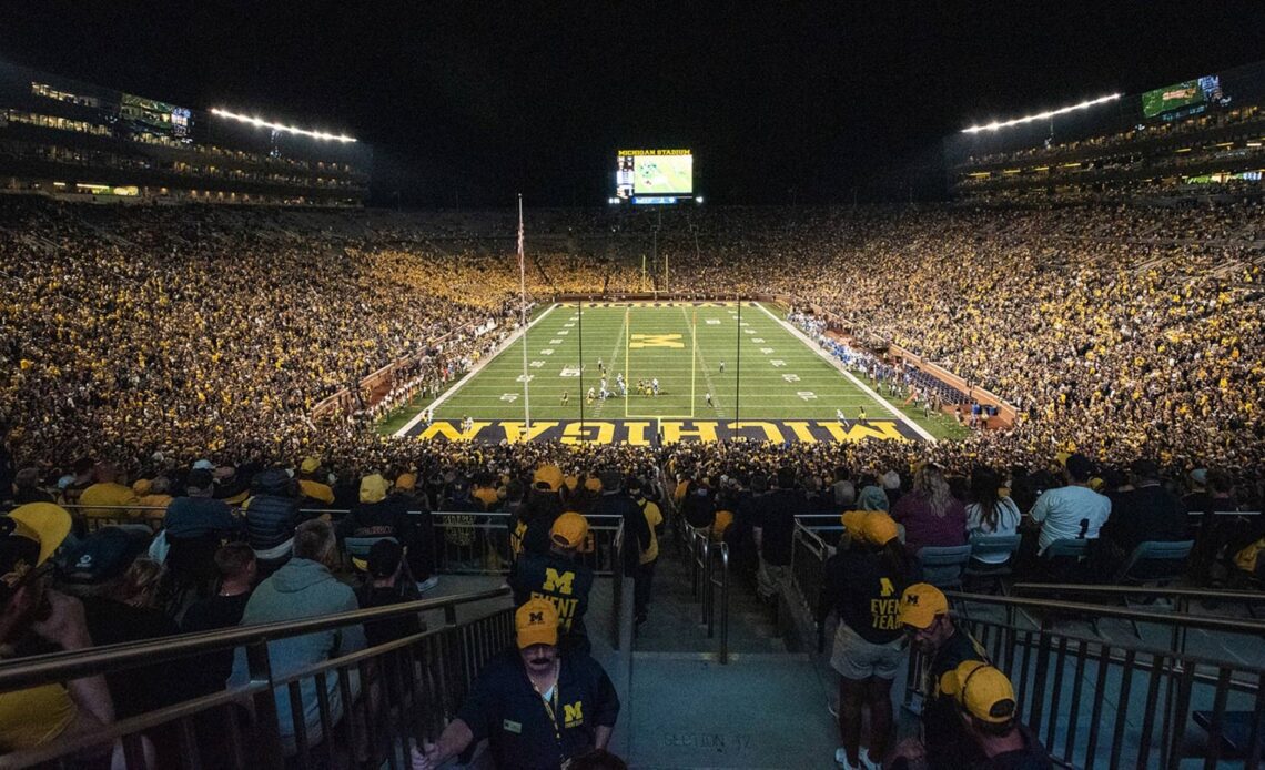 Michigan Stadium at Night