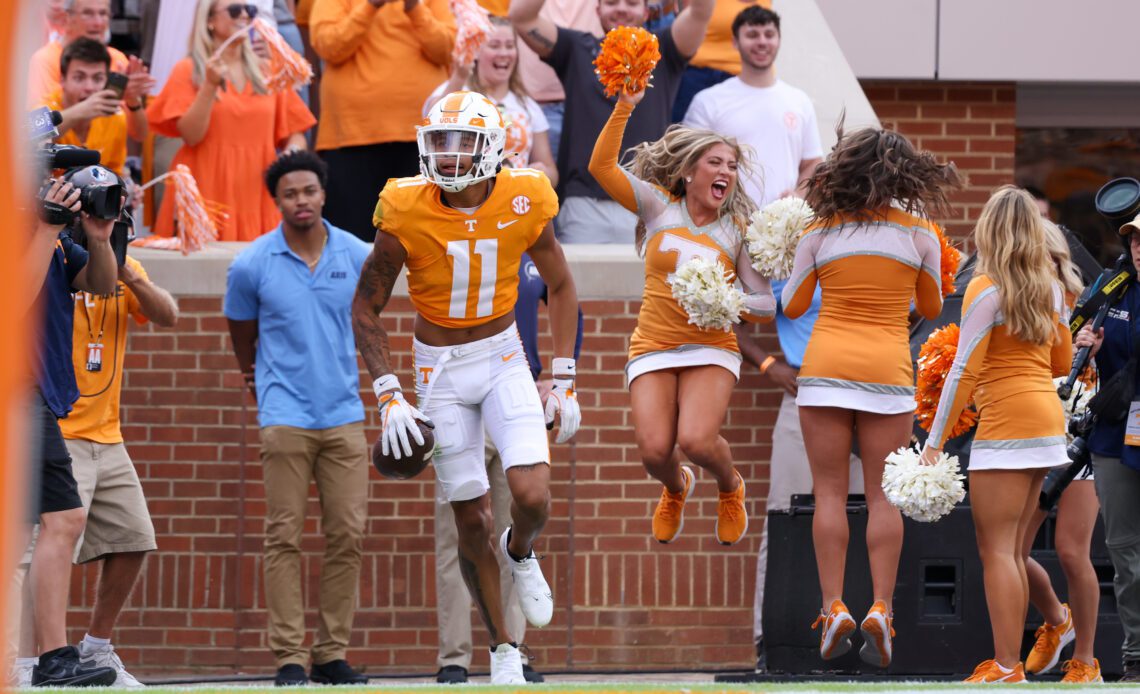 Tennessee wide receiver Jalin Hyatt by the numbers against Alabama