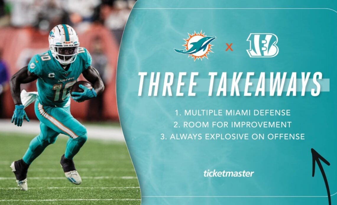 Three Takeaways Miami Dolphins Week 4 at Cincinnati Bengals NFL 2022