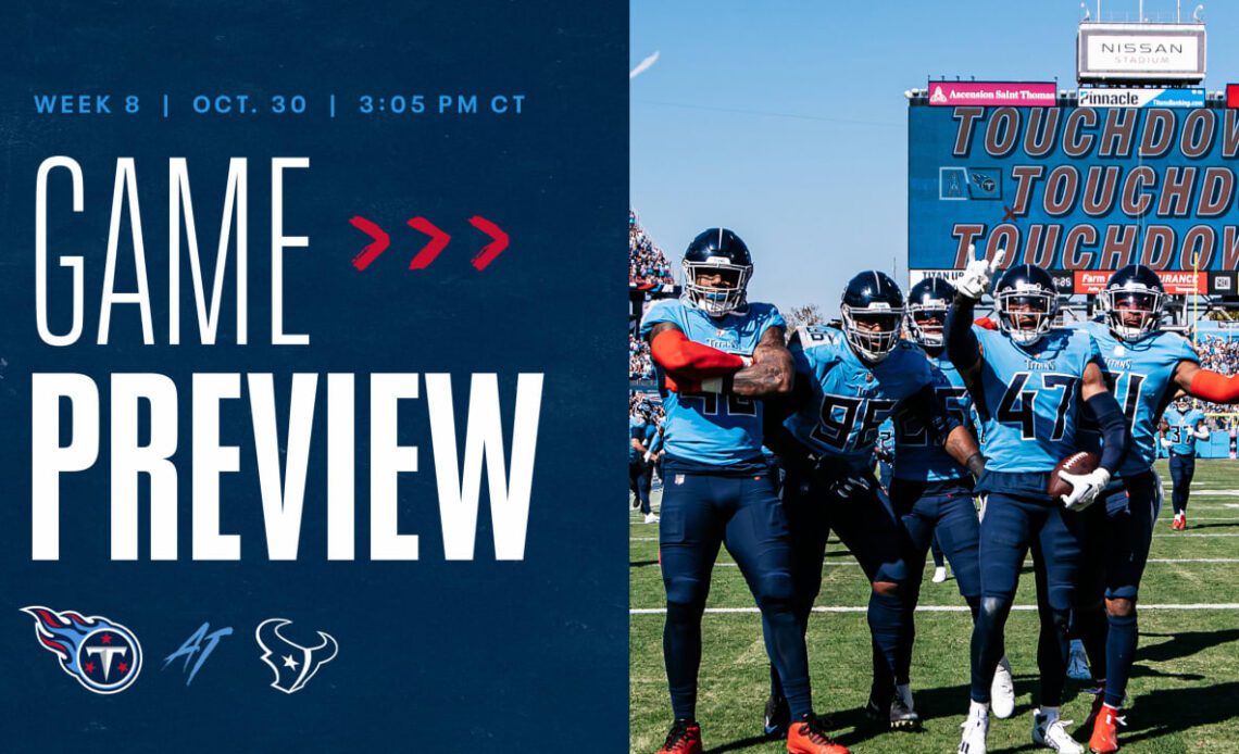 Titans Travel for Late Afternoon Matchup with Texans