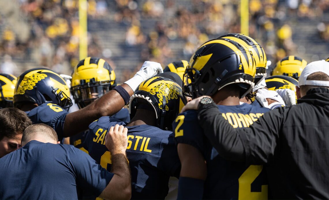 Football Pregame Huddle