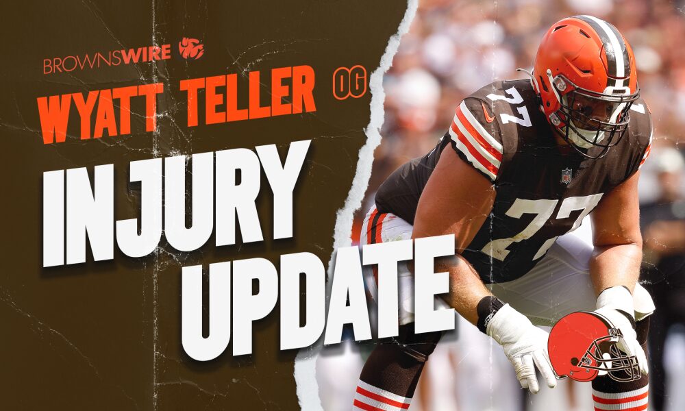 Wyatt Teller in walking boot after leaving game vs. Patriots