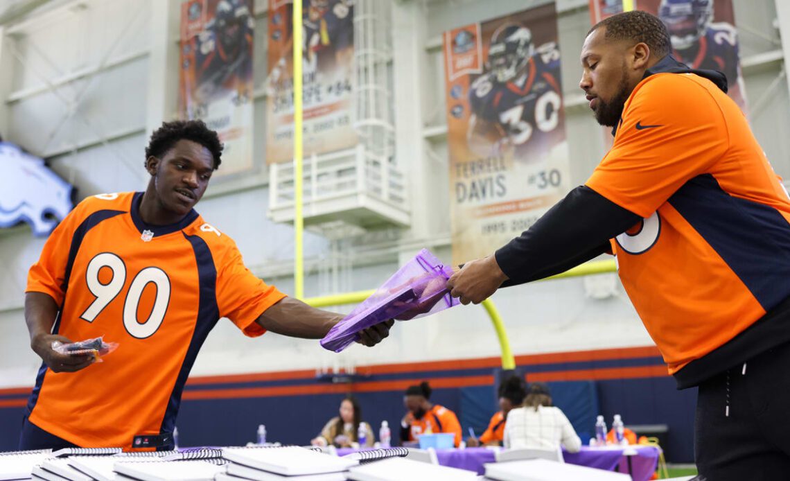 Broncos put together care packages for survivors of domestic violence