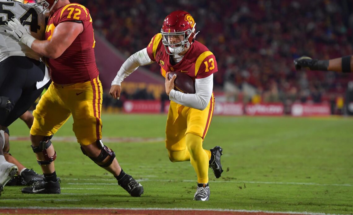 Caleb Williams Leads No. 8 USC Football To 55-17 Rout Over Colorado
