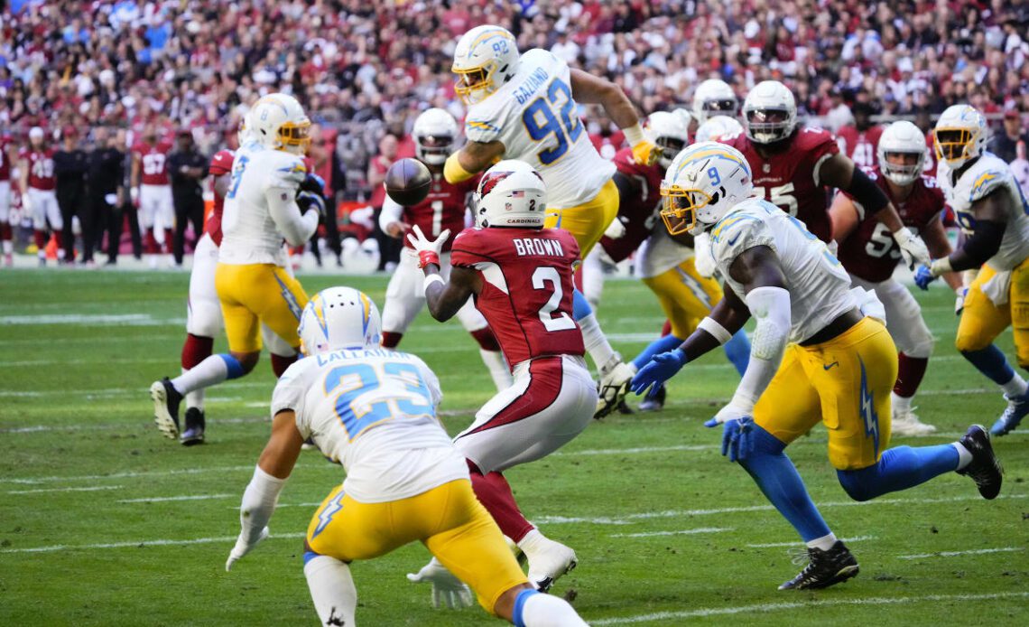 Cardinals finally have DeAndre Hopkins and Hollywood Brown together and other Arizona Cardinals notes after losing to the Chargers