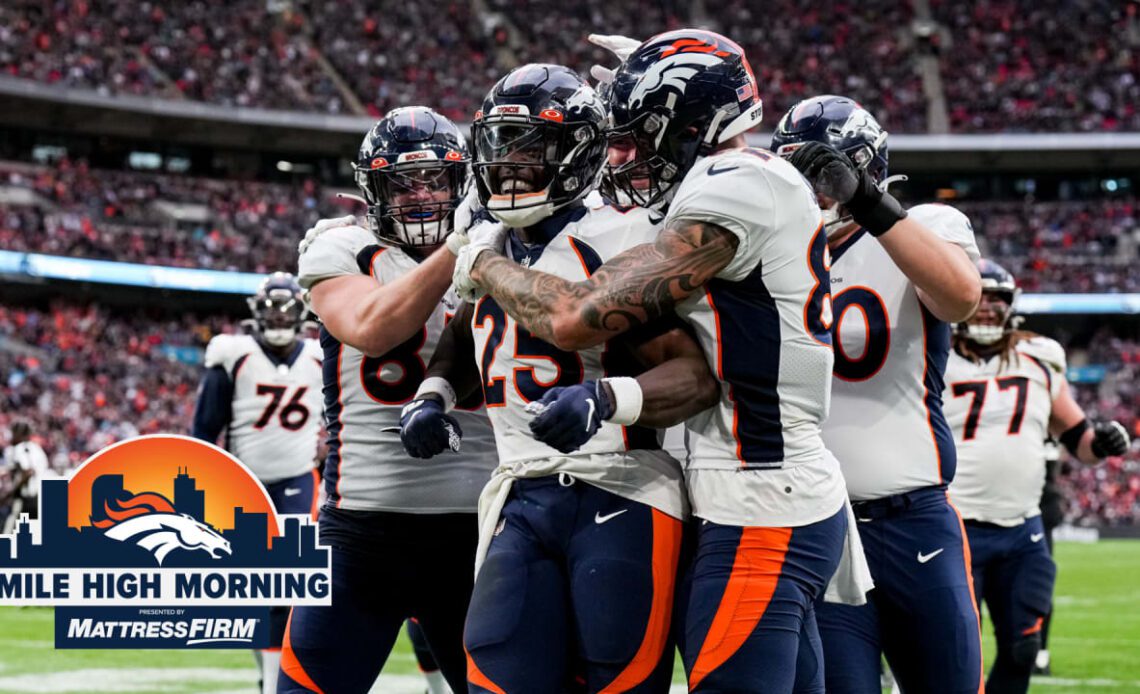 Celebrating Victory Monday after the Broncos' win over Jacksonville