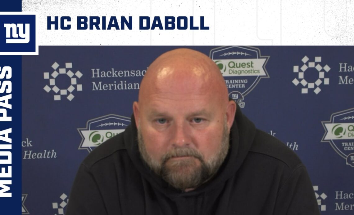 Coach Brian Daboll on turning the page to Week 13