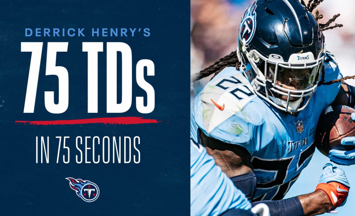 Derrick Henry's 75 Regular Season Touchdowns in 75 Seconds