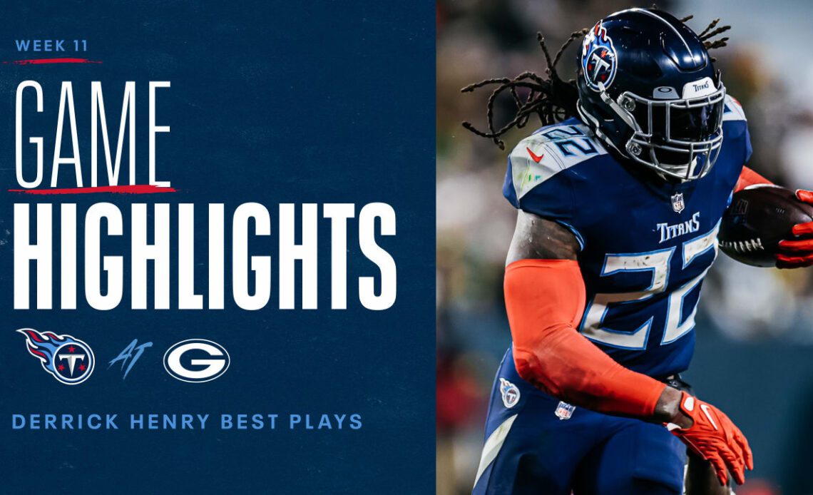 Derrick Henry's Best Plays from 136-Yard Game Week 11 | Game Highlights