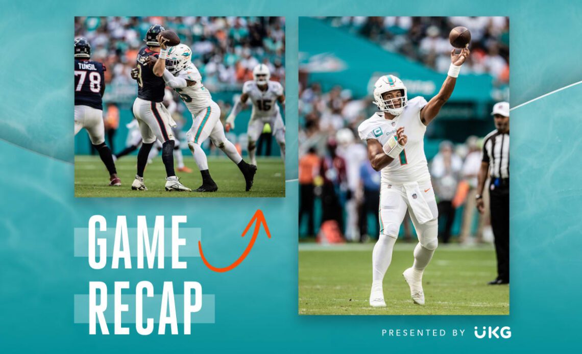 Dolphins pick up fifth straight win with 30-15 rout of Houston