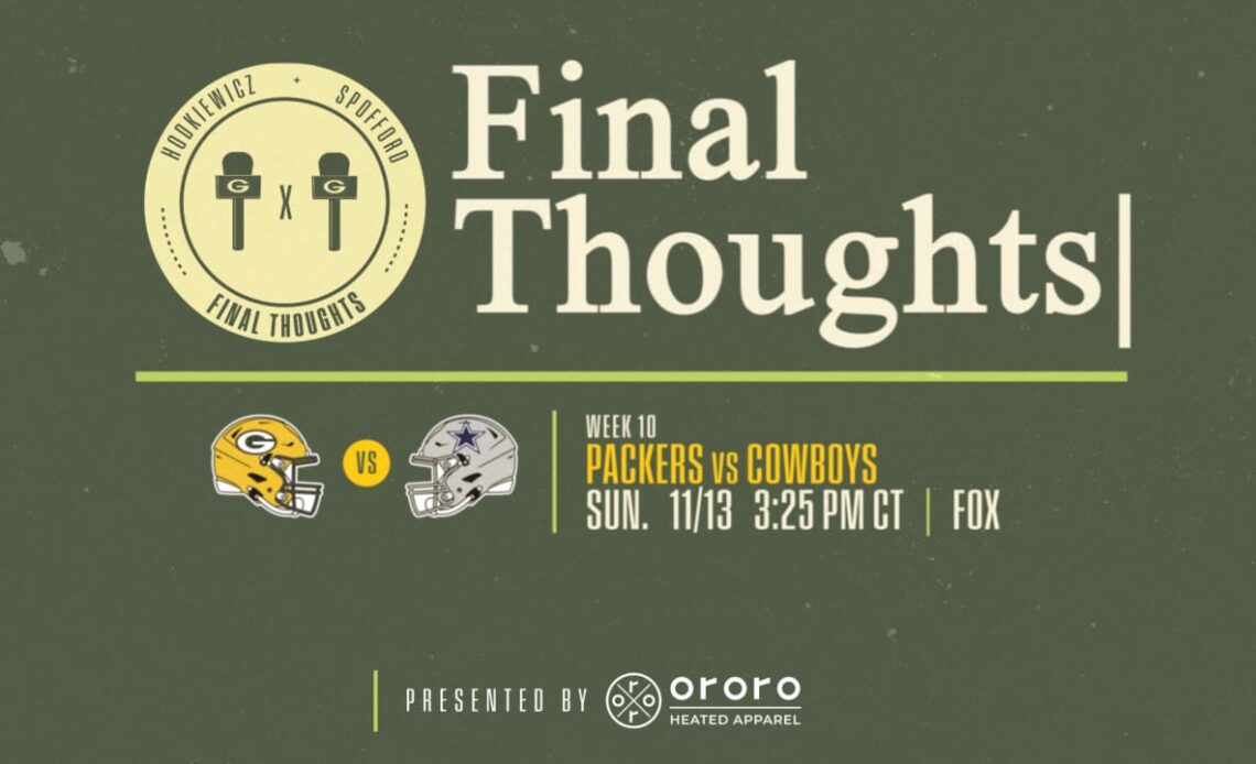 Final Thoughts: Packers vs. Cowboys