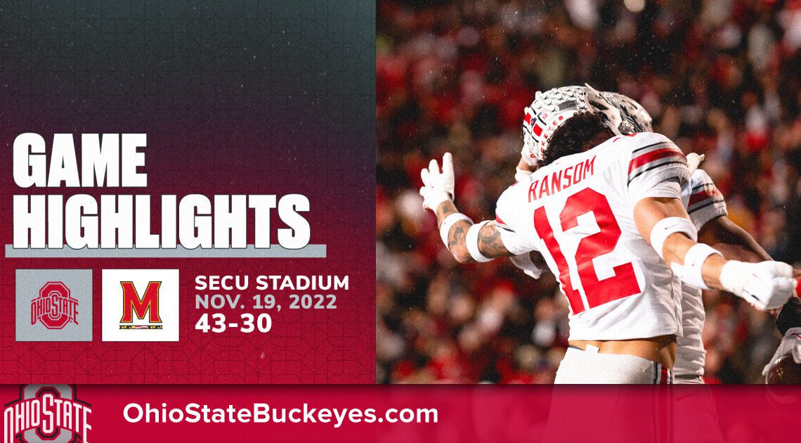 🎥 HIGHLIGHTS: No. 2 Ohio State vs. Maryland