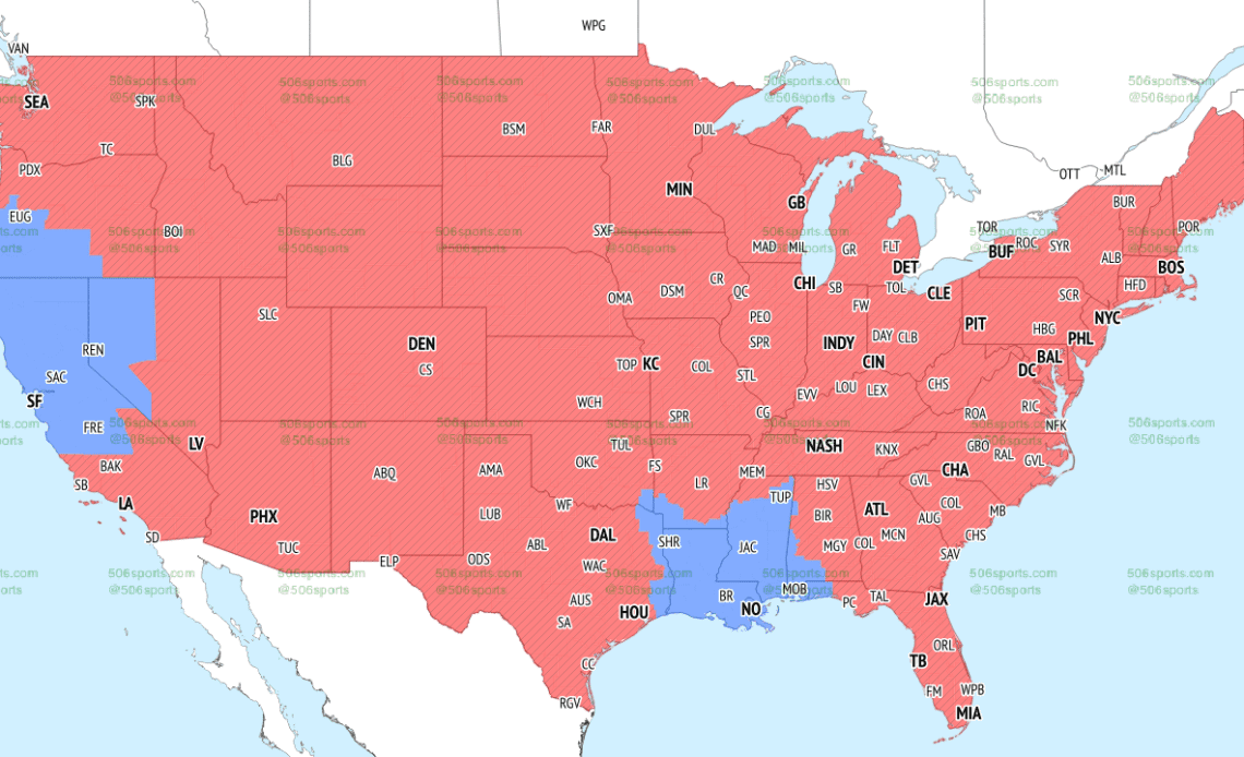 Here’s the TV broadcast map for Rams at Chiefs in Week 12
