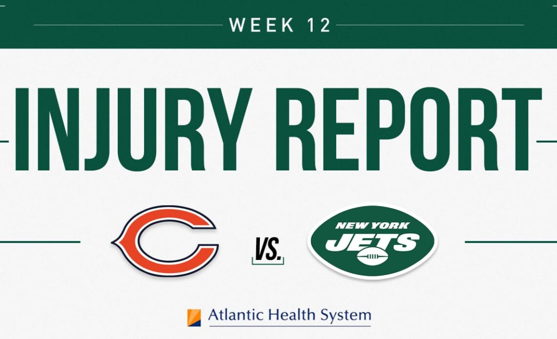 Jets Injury Report | Week 12 vs. Bears - Wednesday