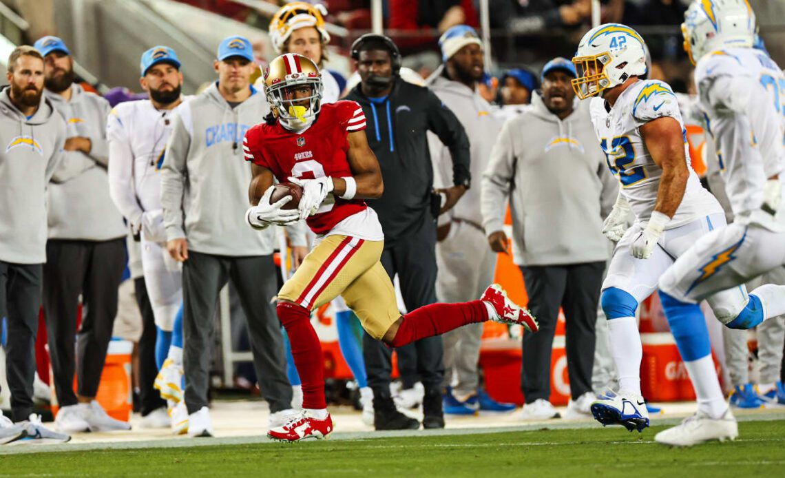 Jimmy Garoppolo Pin Points Ray-Ray McCloud III for a 33-Yard Gain