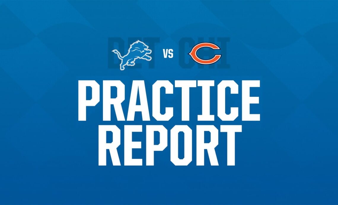 Lions at Bears practice report: Nov. 9