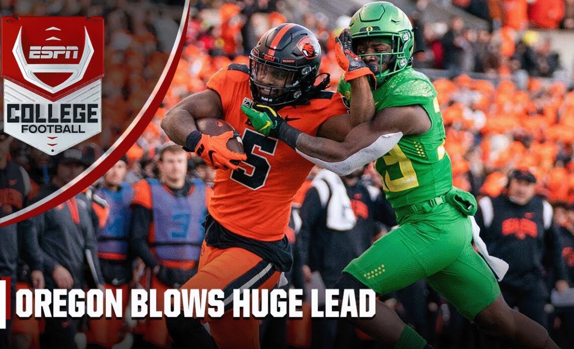 Oregon blows huge lead vs. Oregon State 😳 ESPN College Football VCP