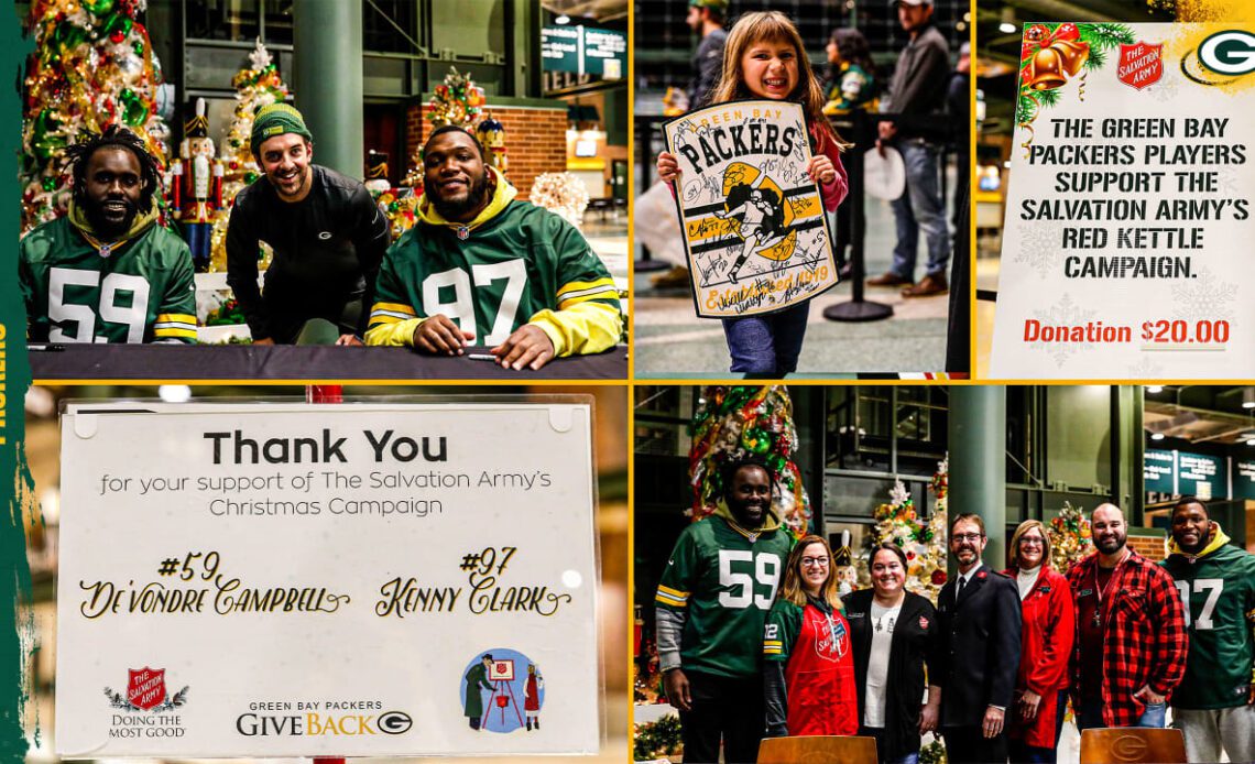 Photos: Kenny Clark, De'Vondre Campbell sign autographs for Salvation Army's Red Kettle event