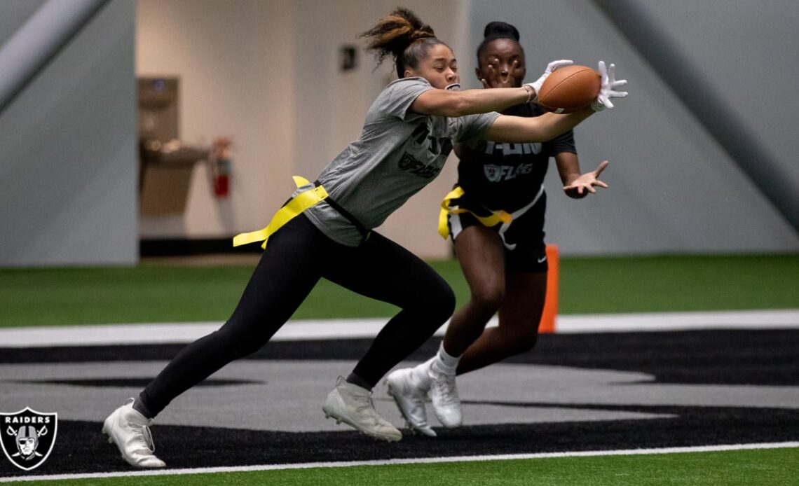 Raiders host local high school flag football teams