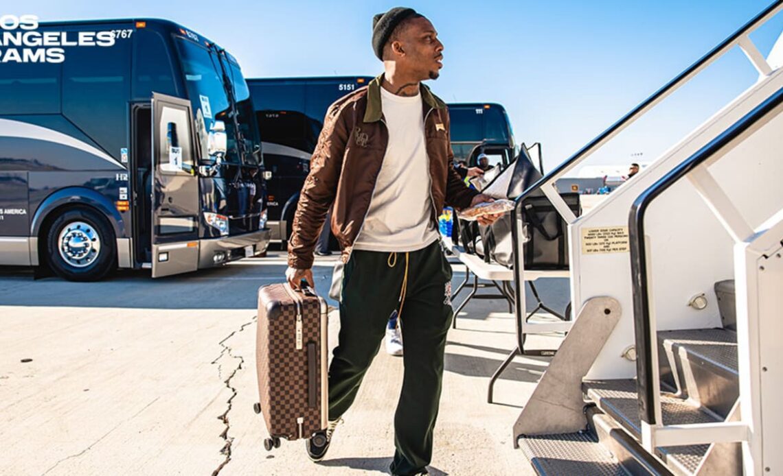 Baker Mayfield, Jalen Ramsey & more Rams players hit the road for Week 15 matchup in Green Bay