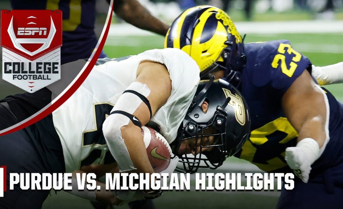 Big Ten Championship Purdue Boilermakers Vs Michigan Wolverines Full Game Highlights Vcp 0688