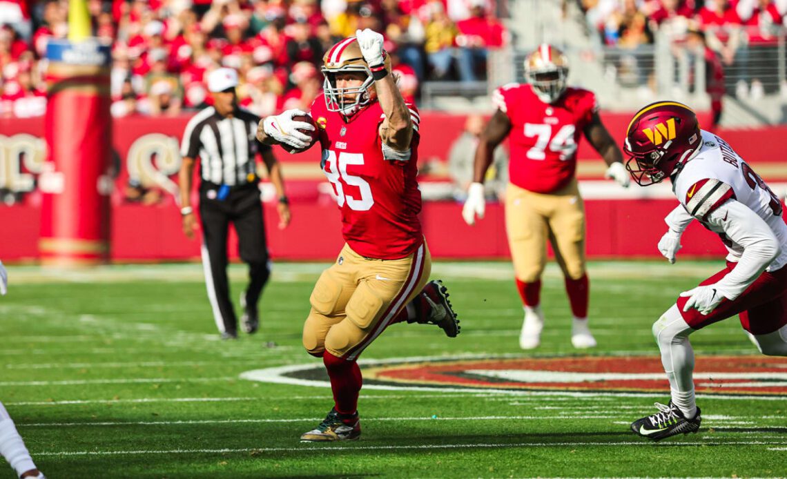 Brock Purdy Dots George Kittle Over the Middle for a 25-Yard Gain