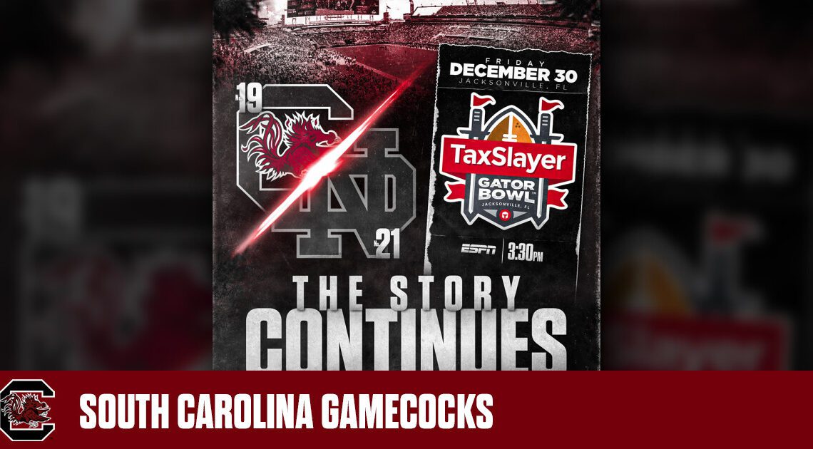 Gamecocks to Face Notre Dame in the TaxSlayer Gator Bowl on Dec. 30 – University of South Carolina Athletics