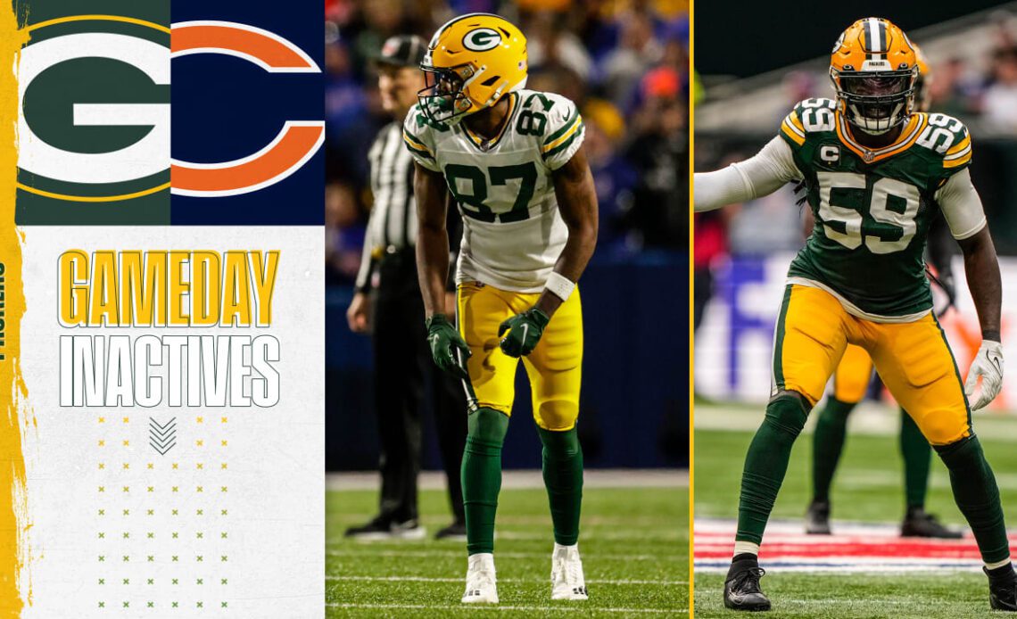 LB De'Vondre Campbell active, WR Romeo Doubs out | Packers-Bears Inactives