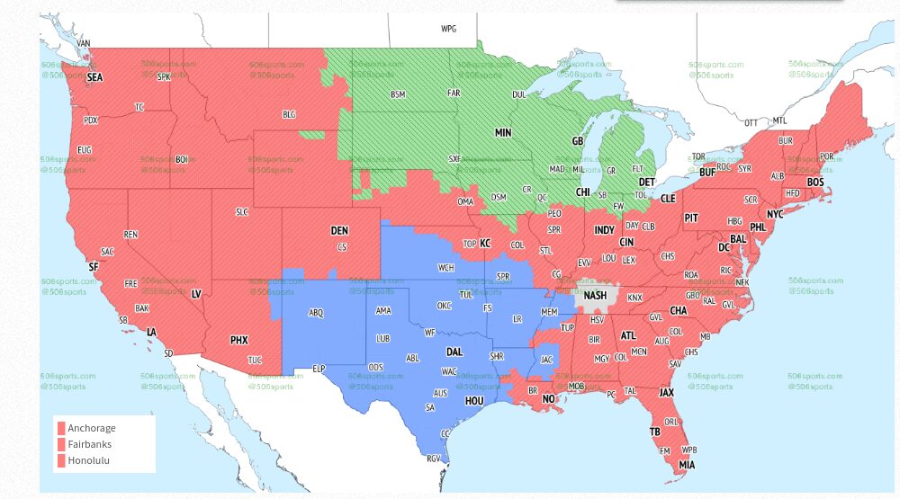 NFL Week 14 TV coverage maps VCP Football