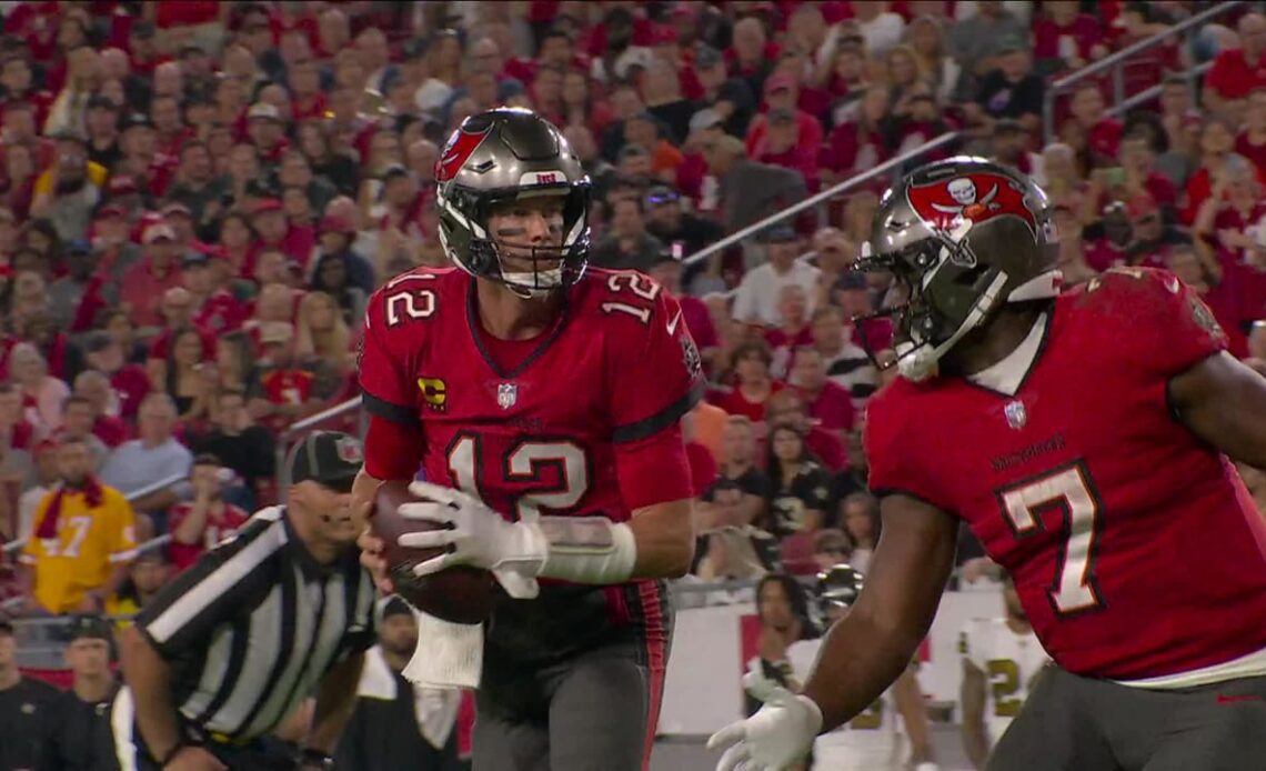 Tom Brady Finds Cade Otton for Touchdown | Saints vs. Bucs Highlights