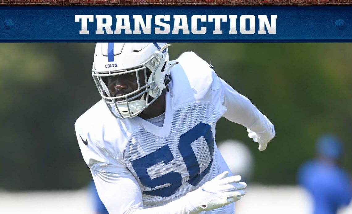 Colts Elevate LB Segun Olubi To Active Roster From Practice Squad For Week 16 Game vs. Los Angeles Chargers