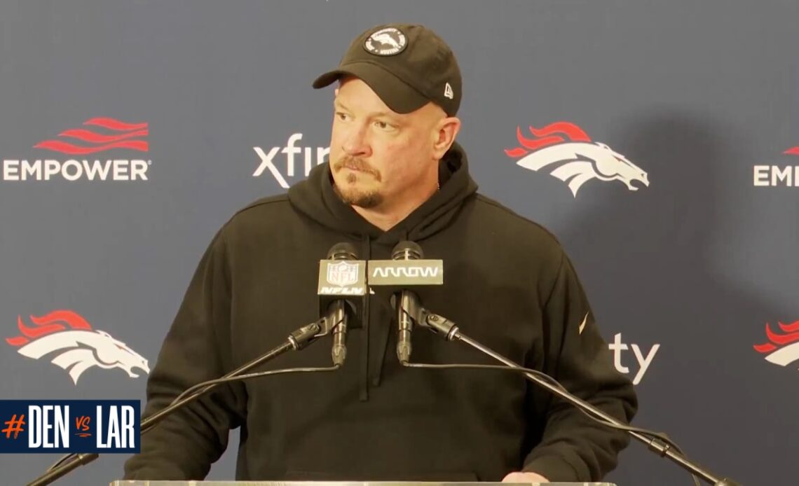 Nathaniel Hackett on loss to Rams: 'That was embarrassing'