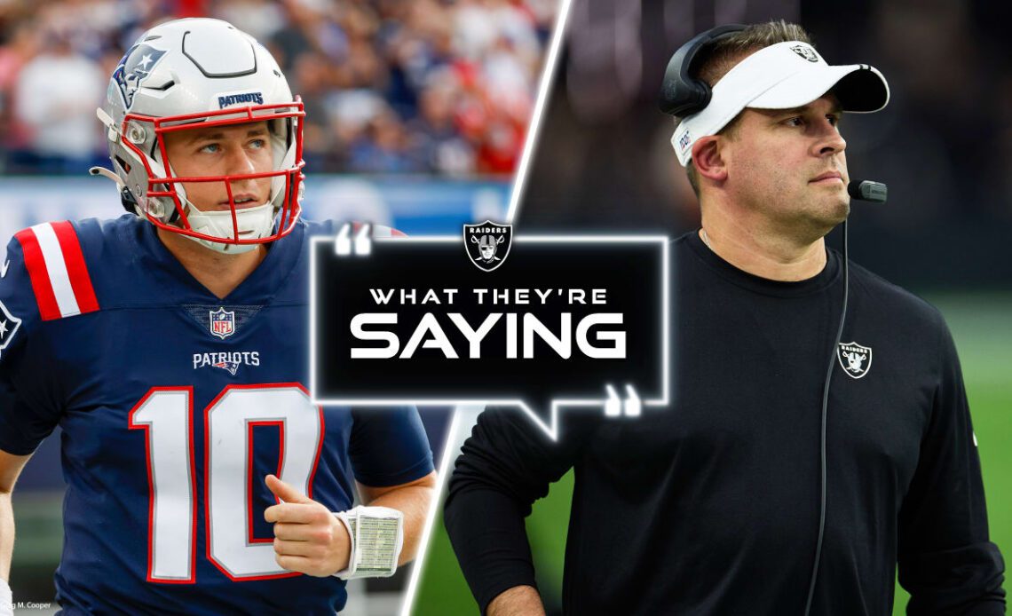 Patriots talk going up against a Raiders leader they know well