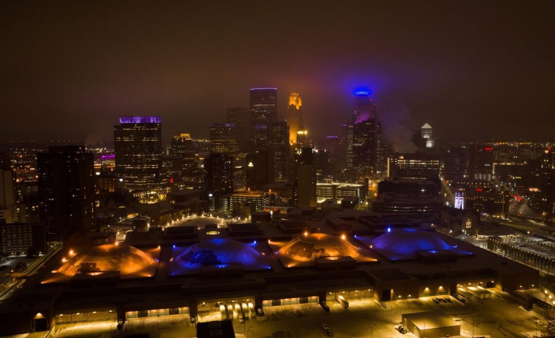 Twin Cities Lit Purple & Gold in Support of Vikings