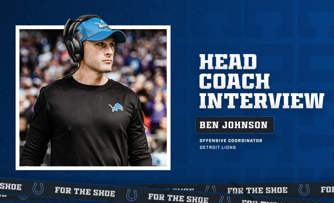 Colts Interview Detroit Lions Offensive Coordinator Ben Johnson For Head Coach Position