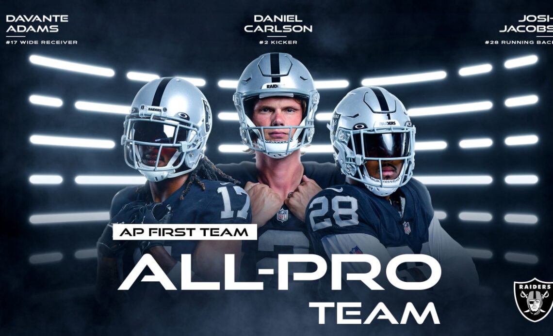 Wide receiver Davante Adams, running back Josh Jacobs, kicker Daniel Carlson named to The Associated Press 2022 NFL All-Pro First Team
