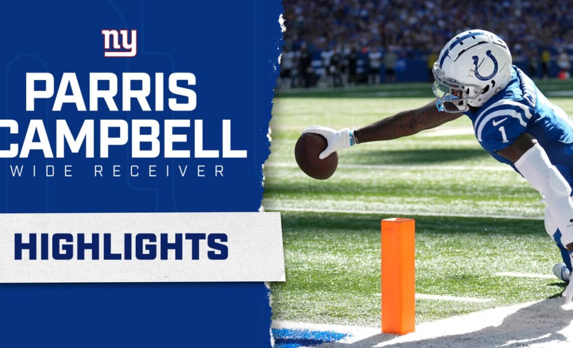 🎥 Highlights: WR Parris Campbell's top career plays