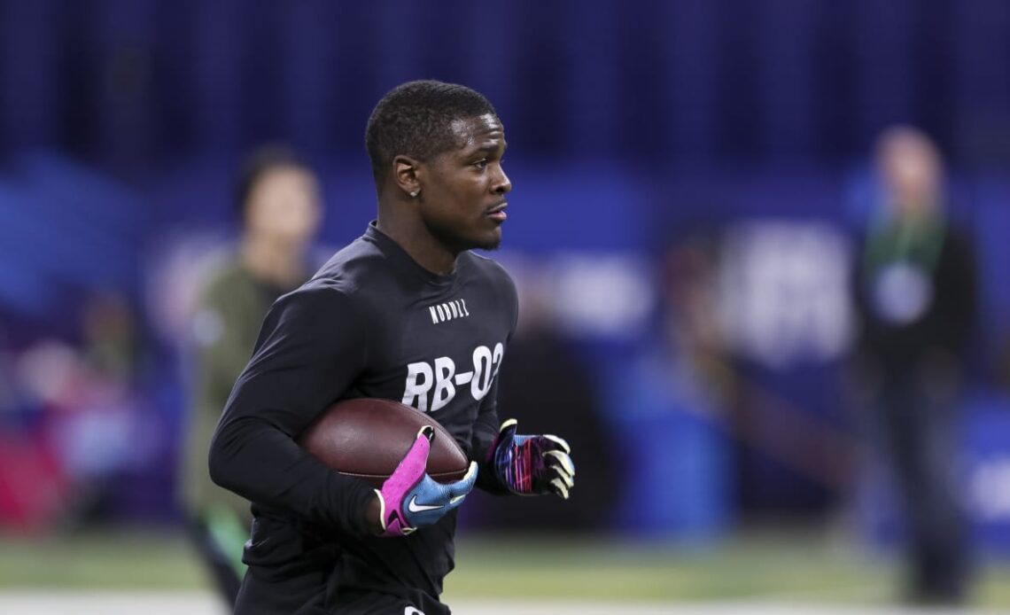 Photos | Top Images of the Running Back Workout at the 2023 NFL Combine