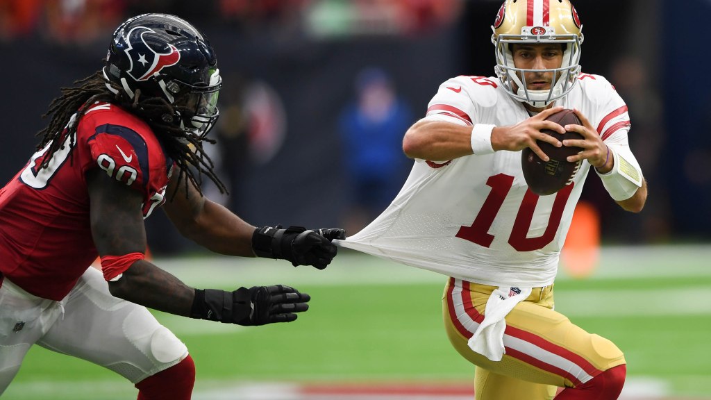 Texans, Raiders expected to target 49ers’ Jimmy Garoppolo