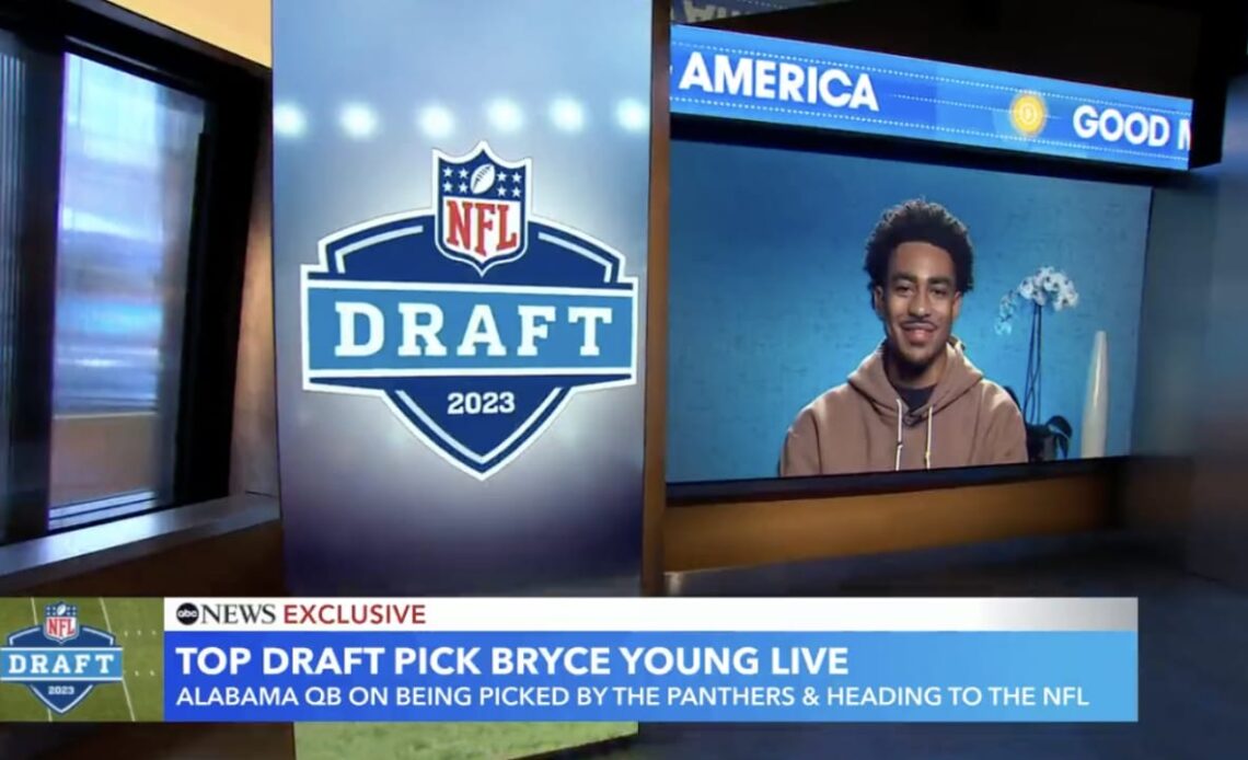 Bryce Young appears on Good Morning America on Friday