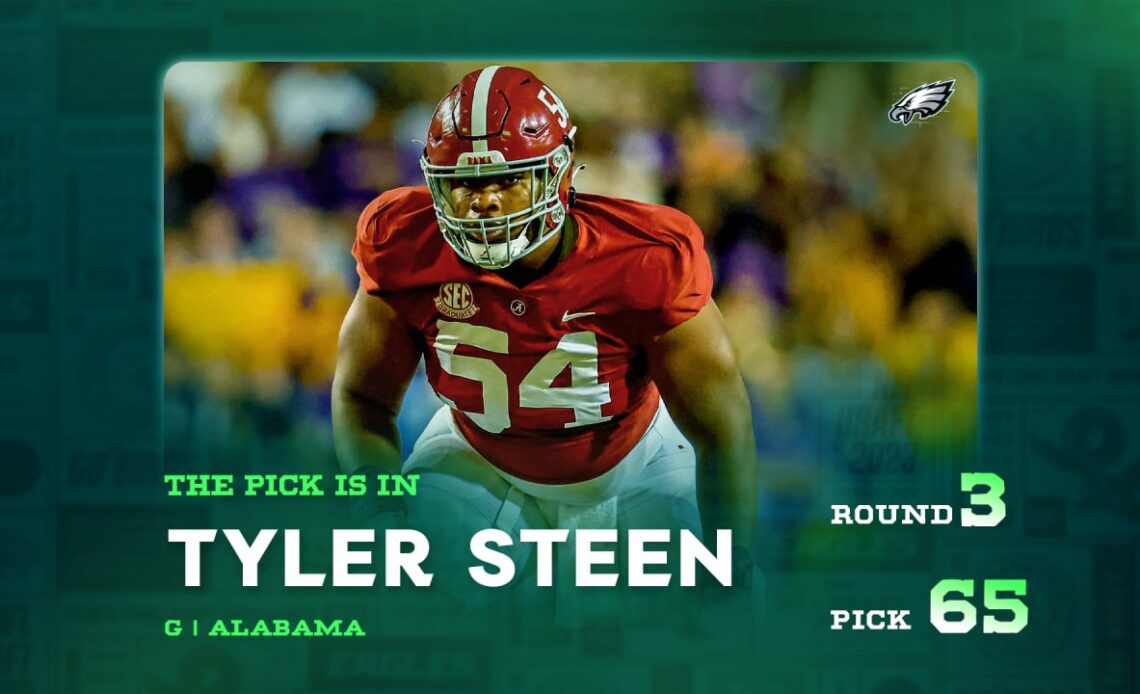 Eagles select OL Tyler Steen with the 65th overall pick