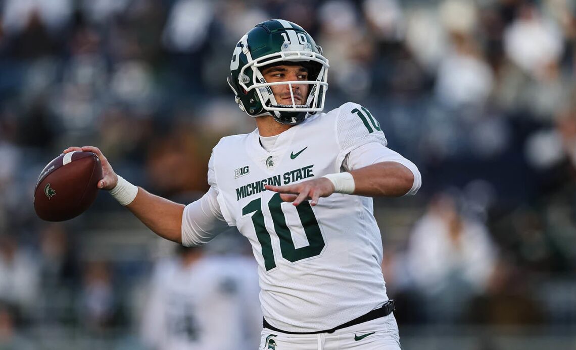 Michigan State QB Payton Thorne, leading WR Keon Coleman enter portal as Spartans lose key returning pieces