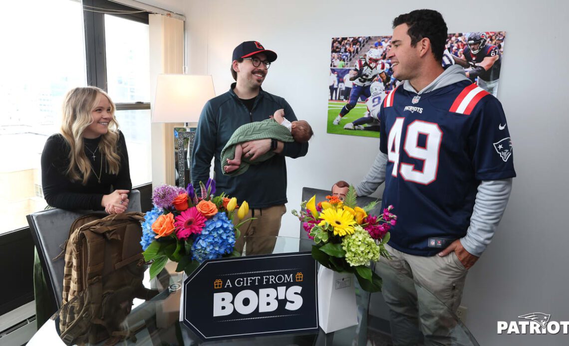 Patriots help Fisher House furnish homes for military families receiving local medical care with Bob's Discount Furniture