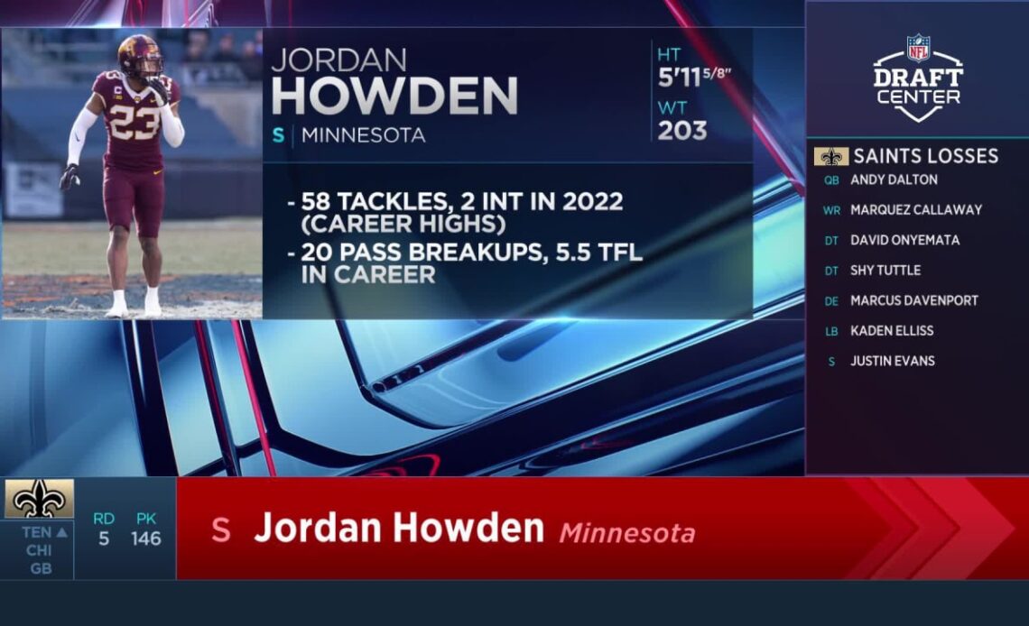 Saints select S Jordan Howden 146th overall | 2023 NFL Draft